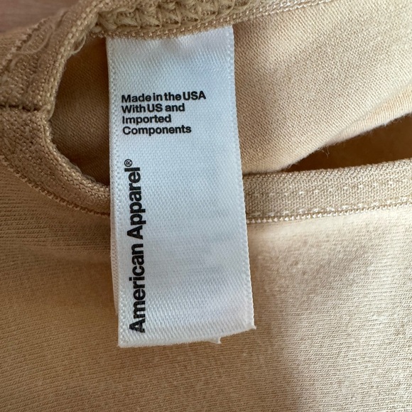 American Apparel Tan/Beige Backless & Halter Bodysuit (Size Small) - Picture 2 of 4